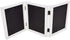 Golden State Art, 5x7 Three Picture Frame Trifold Hinged Photo Frame with 3 Openings, Desk Top Family Picture Collage, with Real Glass (5x7 Triple, White, 1-Pack)