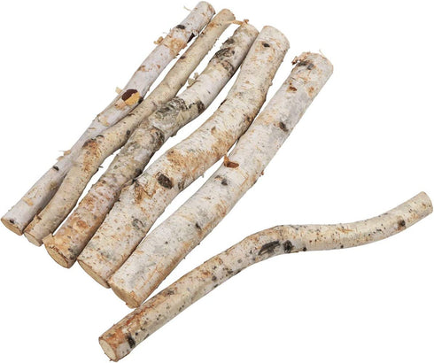 Uplama 6Pack Small Birch Logs for Fireplace Unfinished Wood Crafts DIY Home Decorative Burning,Fireplace Log Set (0.78''-1.18'' Dia. x 12" Long)