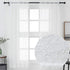 Pure White Floral Rose Knitted Woven Lace Sheer Curtains Panel 63 Long - Rod Pocket Vintage Window Sheer Lace Drapes for Living Room Curtains 52 x 63 inch Length, Set of 2 Panels