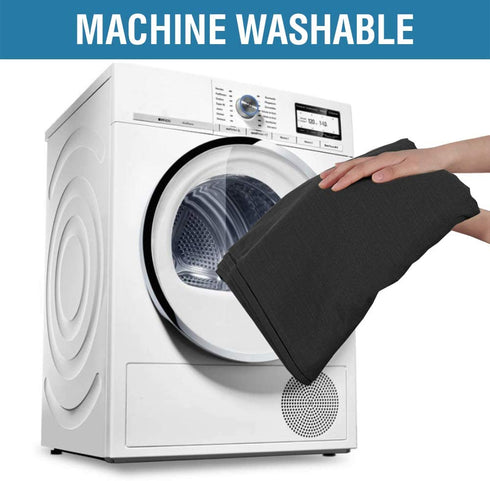 H.VERSAILTEX Linen Textured Table Cloths Round 60 Inch Premium Solid Tablecloth Spill-Proof Waterproof Table Cover for Dining Buffet Feature Extra Soft and Thick Fabric Wrinkle Free, Black