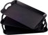 LEEHOWA 3 Pack 14 inches Plastic Tray with Handles Rectangle Serving Set, Multipurpose Waterproof, Non Slip Trays for Food, Parties, Coffee Table, Buffets, Breakfast(Black Wood Grain)