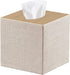 Tissue Box Cover Square, Upgrade 99% Compatible Large Size, Modern Tissue Box Holder for Napkin Facial Paper, Leather Dryer Sheet Dispenser Organizer for Bathroom Vanity Countertop, Night Stand