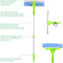 Window Squeegee Cleaner Scrubber 3 in 1 Professional Detachable Cleaning Kit Microfiber Brush and Rubber Scraper with Extension Pole for Glass Auto Mirrors