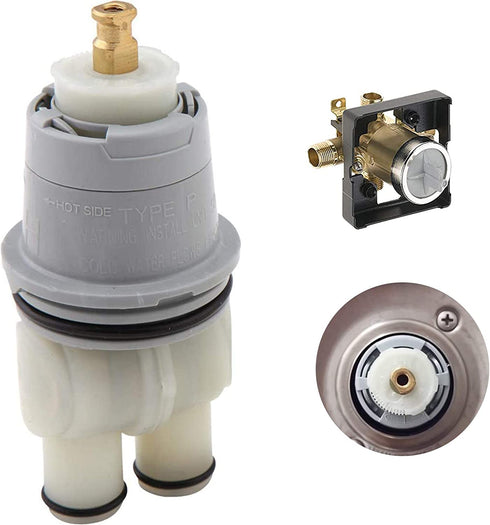 RP46074 Universal Valve Cartridge Assembly,13/14 Series White, Multi-Choice For Delta Monitor Shower Parts Faucet Tub Replacement Single-Handle Control MulitChioce Valve Cartridge Repair Kit