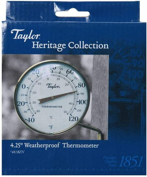 Taylor Precision Products Heritage Metal Dial Thermometer (4.25-Inch)