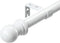 HOSKO Curtain Rod Kit - 1 Inch Curtain Rods for Window 30-44 Inches - Including Two Mounting Brackets ?White?
