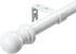 HOSKO Curtain Rod Kit - 1 Inch Curtain Rods for Window 30-44 Inches - Including Two Mounting Brackets ?White?