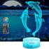 LEKTIST Dolphin 3D Night Light for Kids 16 Color Changing 3D Illusion Lamp with Remote, Dolphin 3D lamp Dolphin Lamp for Bedroom Dolphin Gifts Xmas Birthday Gift for Girls Boys Children (Dolphin)