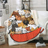 Bedbay Cat Plush Blankets Cats Blanket Throw Cartoon Animal Cats Kitten Sherpa Fleece Blanket Animal Pet Themed Soft Cozy Plush Bed Blanket (Cartoon, Twin(60"x80"))