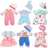 ARTST Doll Clothes,12 inch Baby Doll Clothes 6 Sets Include 5 Caps fit for 10 inch Dolls /11 inch Baby Dolls/ 12 inch Baby Dolls/