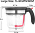 4-Cup Gravy Fat Separator With Bottom Release - Healthier Gravy, Soup, Stock And Oil Separator With Strainer 1L Grease Separator Cup Fat Skimmer For Cooking