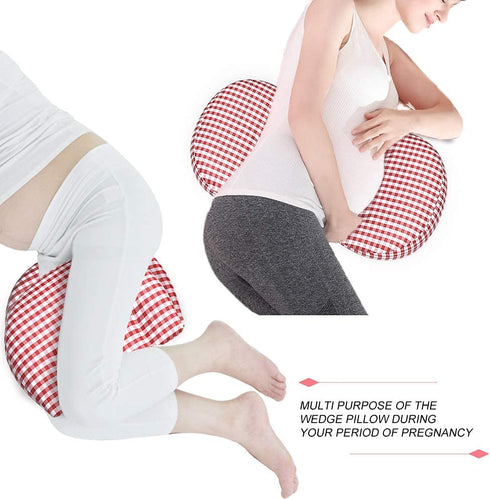 Pregnancy Pillow, Side Sleeper Maternity Belly Support Pillows Double Wedge for Both Bump and Back Best Pregnant Mom Gift