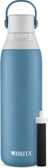 Brita Stainless Steel Water Filter Bottle, 20 Ounce, Blue Jay, 1 Count