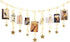 Mkono Hanging Photo Display with String Lights Gold Stars Garland Picture Frame Collage with 25 Wood Clips Wall Art Decoration for Home Office Nursery Bedroom Dorm Card Display