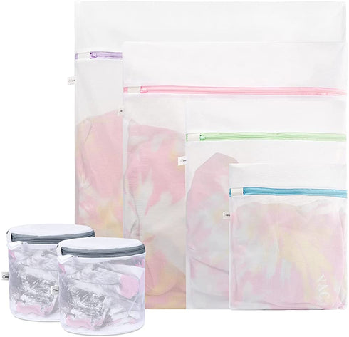 CCidea 6 Pack Mesh Laundry Bag for Delicates, for Washing Machine,Clothing Washing Bags with Zipper Large and small clothes