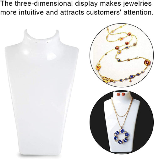 Mannequin Jewelry Display, Pendant Necklace Holder Mannequin Head Jewelry Display Stand, Bust Earrings Plastic Mannequin Stand