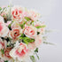LESING Artificial Flowers with Vase Fake Silk Flowers in Vase Gardenia Flowers Decoration for Home Table Office Party (Pink)