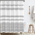 JINCHAN Black and White Shower Curtain Fabric Shower Curtain for Bathroom Modern Black Striped Shower Curtain Summer Waterproof in Bath 70x72 inches Long Shower Curtains Set with Curtain Hooks 1 Panel