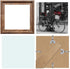 10x10 Frame Wood Set of Two, Rustic Square Frame for Wall Mount & Tabletop 10 by 10 Frame Mounting Hardware Included