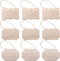 YOUEON 9 Pack Unfinished Hanging Wood Sign with Jute Ropes, 9 x 6 Inches Blank Hanging Wood Plaque, Blank Wood Signs for Crafts, Painting, Writing, Crafts Projects, 3 Styles, Brown