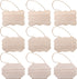 YOUEON 9 Pack Unfinished Hanging Wood Sign with Jute Ropes, 9 x 6 Inches Blank Hanging Wood Plaque, Blank Wood Signs for Crafts, Painting, Writing, Crafts Projects, 3 Styles, Brown