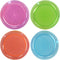 Party Essentials Hard Plastic 6-Inch Round Party/Dessert Plates, Assorted Neon, 40-Count