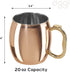 Oggi Moscow Mule Copper Plated Mug with EZ-Grip Handle, 20-Ounce