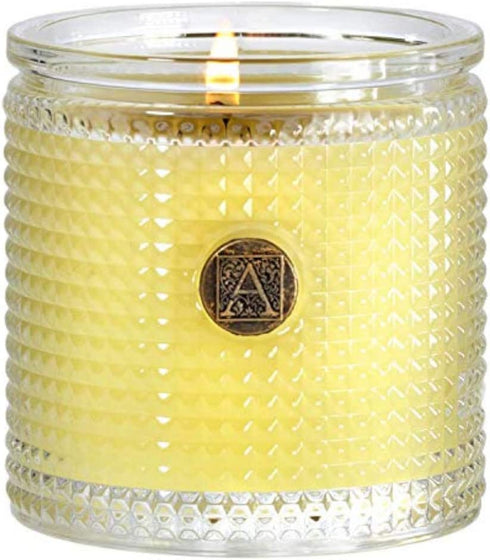Aromatique Sorbet Textured Glass 6 oz Scented Jar Candle with Medal Medallion for Home Décor and Gift