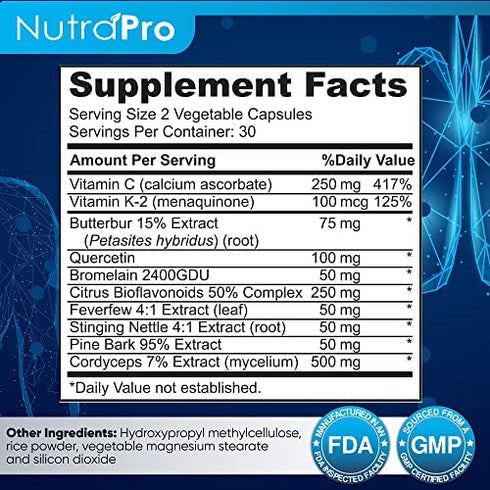 White Lung by NutraPro - Lung Cleanse And Detox.Support Lung Health. Supports Respiratory Health. 60 Capsule - Made in GMP Certified Facility.