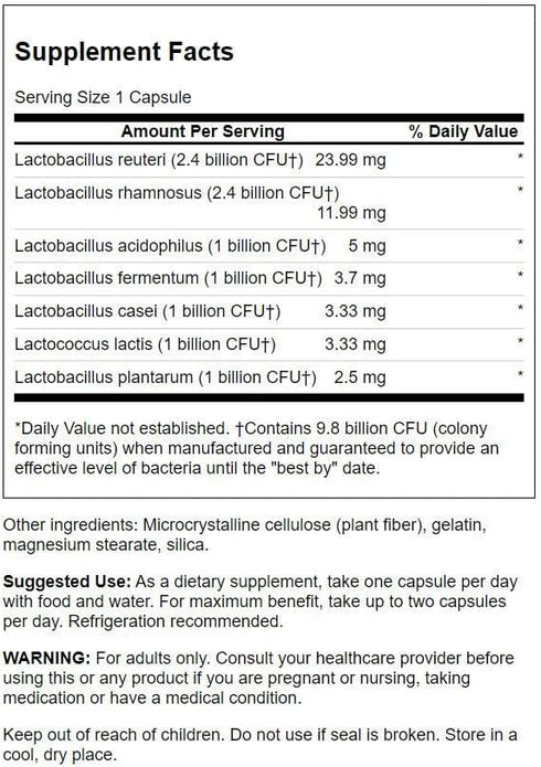 Swanson FemFlora - Feminine Probiotic Supplement Supporting Flora of The Mouth, GI Tract, and Vagina - Probiotics for Women with 9 Billion CFU Per Capsule - (60 Capsules)