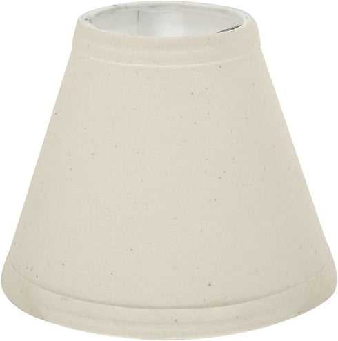 Aspen Creative White, 32118-2 Small Hardback Empire Shape Chandelier Clip-On Lamp Shade Set (2 Pack), Transitional Design, 6" Bottom Width (3" x 6" x 5")
