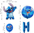 36PCS Lilo and Stitch Balloons, Stitch Happy Birthday Balloons Aluminum Foil Letters Banner Balloons Decoration, Children's Birthday Party Supplies