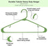 Plastic Hangers 20 Pack,Durable Tubular Hanger and Clothes Hangers,Non-Slip Slim Space Saving, Adult Standard Hangers Ideal for Jackets, Suits, Dress, Trousers, Coats?Green?