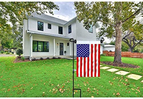 Garden Flag Stand-Holder-Pole with Garden Flag Stopper and Anti-Wind Clip for House Flags,Decorative Flags,Yard Flags,Seasonal Flags
