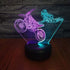 HIPIYA Motorcycle LED 3D Illusion USB Motorbike Night Light Motocross Lamp Festival Present Dirt Bike Birthday Gift for Player Fan Teen Men Boyfriend Boy Kid Bedroom Decoration Room Decor (Moto)
