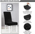 Obstal Black Stretch Spandex Dining Room Chair Covers Set of 4 Universal Removable Washable Chair Seat Slipcovers Protector for Kitchen, Ceremony, Wedding, Banquet, Hotel and Party