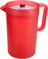 GoodCook 1-Gallon Plastic Airtight Pitcher with Vacuum Seal Lid, 1 Gallon, Red