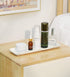 Shinowa Bathroom Vanity Tray, Ceramic Sink Tray, Toilet Tank Tray, Long Narrow Tray for Kitchen Sink Candles Towel Perfume, Small Size - Marble White