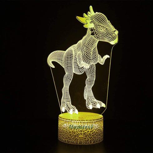Dinosaur Toy 3D Night Lights for Kids Dino Illusion Lamp Christmas Gift Birthday Boys 7 Color
