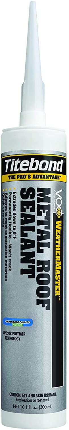 Titebond 62401 WeatherMaster Metal Roof Advanced Polymer Sealant, 10.1 oz, Gray