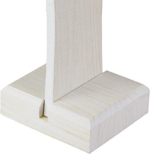 Mooca 3Pcs Wooden Freestanding Necklace Display Stand Holder with Multiple Height, 18 1/8" H, 15 1/4" H, 12 3/8" H, White Color
