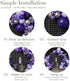 Macaron Purple Balloon Arch Garland Kit-Macaron Purple Balloon Metallic Purple Balloon Silver Balloon 133Pcs for Birthday,Gender Reveal,Baby Shower,Wedding,Engagement,Christmas and Bachelor Party Decoration.