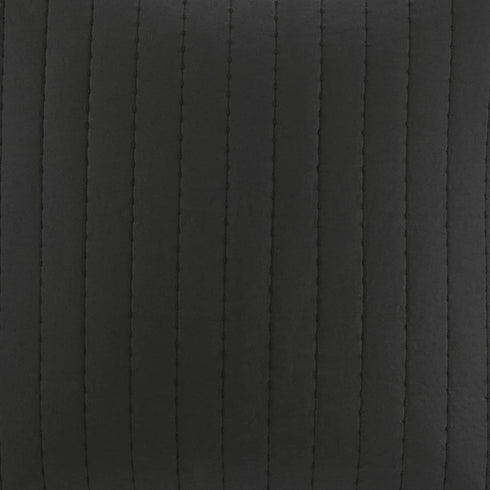 INK+IVY 100% Cotton Single Euro Sham - European Square Decorative Pillow Cover, Hidden Zipper Closure (Cushion NOT Included), Camila, Quilted Black 26"x26"