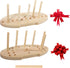 Bow Maker for Ribbon, Holiday Wreaths,Wooden Wreath Bow Maker Tool for Creating Gift Bows, Party Decorations, Hair Bows, Corsages, Holiday Wreaths, Various Crafts(Double-Sided)