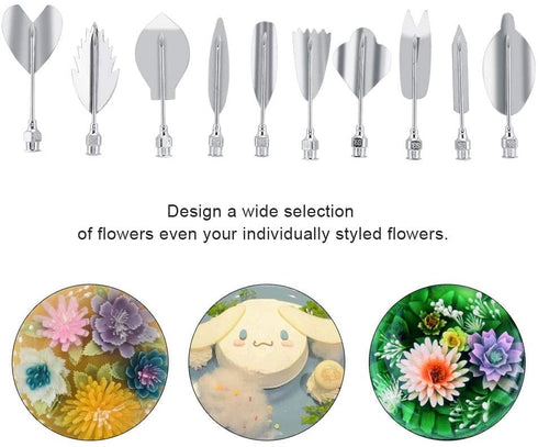 Stainless Jelly Molds, 3D Gelatin Jelly Molds Stainless Steel DIY Pudding Art Needle Syringe Cake Decorating Tool mold kit Stainless Jelly Art(?35100‘M))