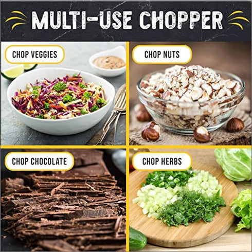 Checkered Chef Mezzaluna Salad Chopper - Stainless Steel Rocker Knife for Lettuce & Vegetables w/ Blade Covers?