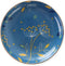 Ceramic Ring Dish Jewelry Tray,Bohemian/Boho Dandelion Decorative Organizer Trinket Dish with Golden,Home Decor Wedding Birthday Housewarming Gift for Her(Blue)