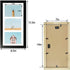 Golden State Art, 7x14 Black Photo Wood Collage Frame with Mat displays (3) 4"x6" Pictures