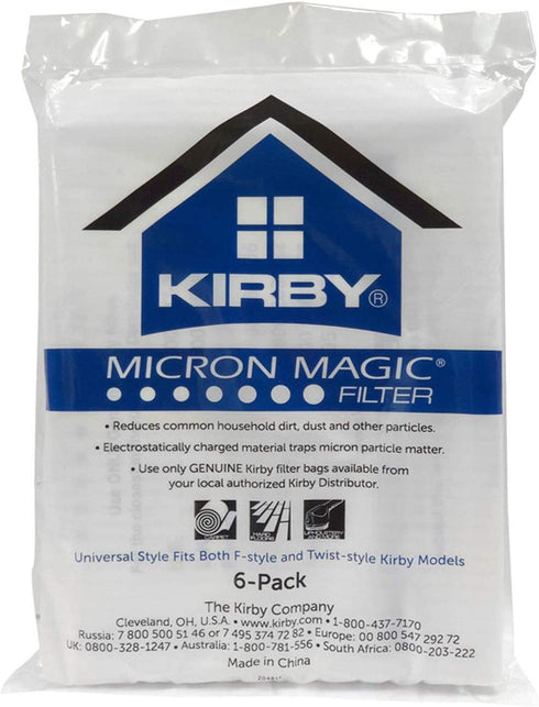 KIRBY Vacuum System Filter Bags Part 204811 Six Included