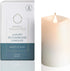 Simply Collected Flickering Flameless Candles Battery Operated with Timer, 800+ Hours Realistic 3D Moving Flame, Battery Candles, Electric LED Candle, Real Wax Pillar, Unscented | White - 3x5 Inches